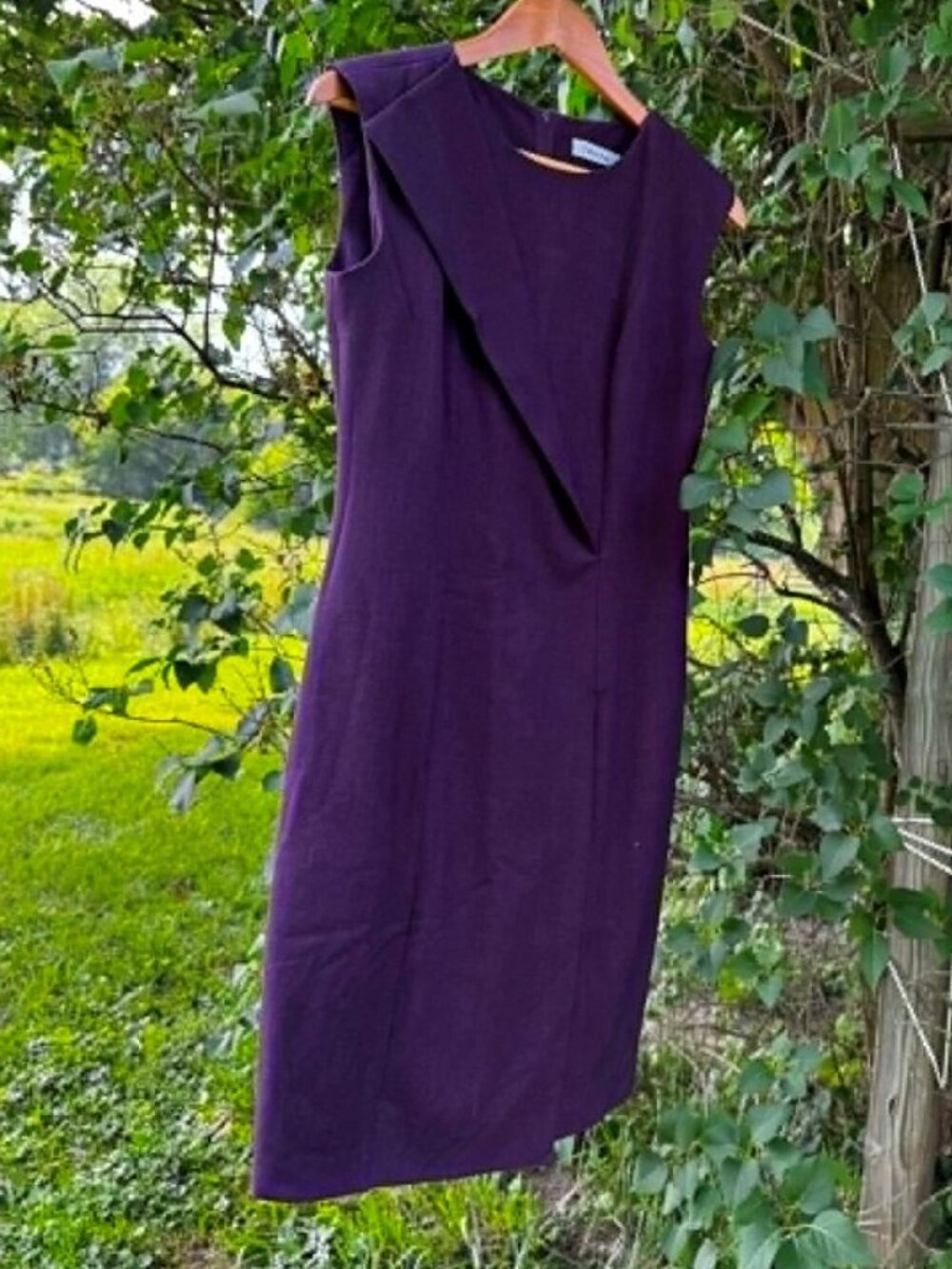 Calvin Klein Sleeveless Purple Sheath Dress – Size 4